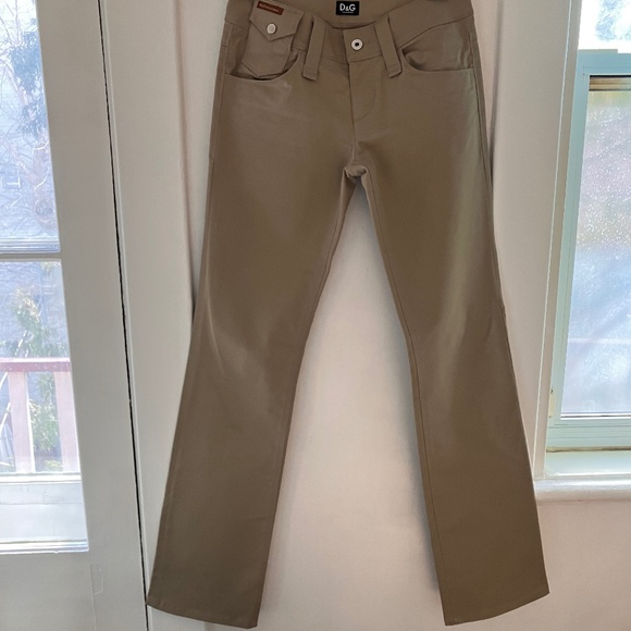 NEW D&G KHAKI BOOTCUT TROUSER - Picture 14 of 14